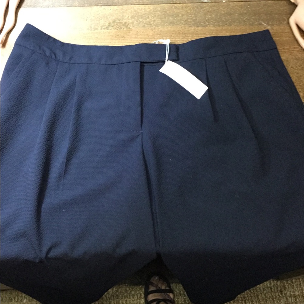 Trina Turk pleated navy pants Sz 12 NWT